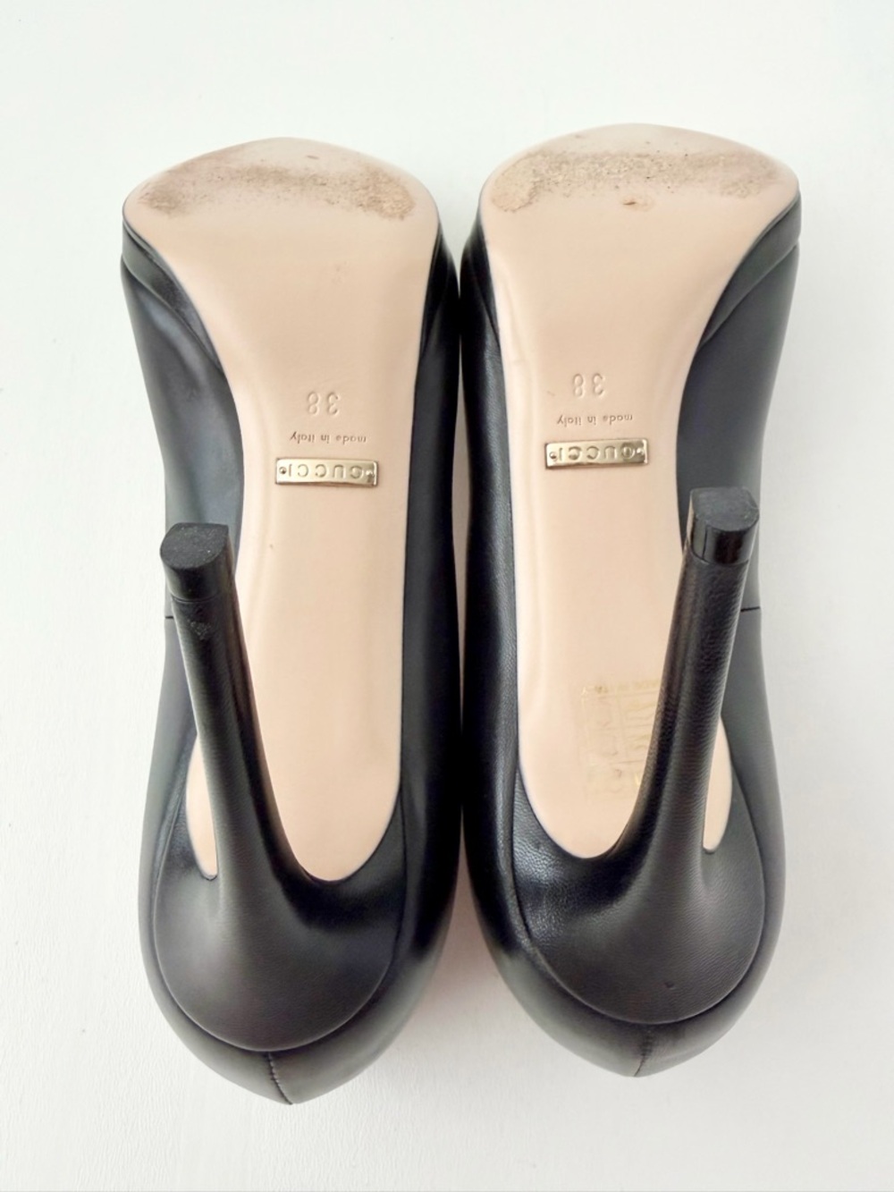 GUCCI | Horsebit Platform Pumps Black Leather High Heels EU 38 - Picture 13 of 15
